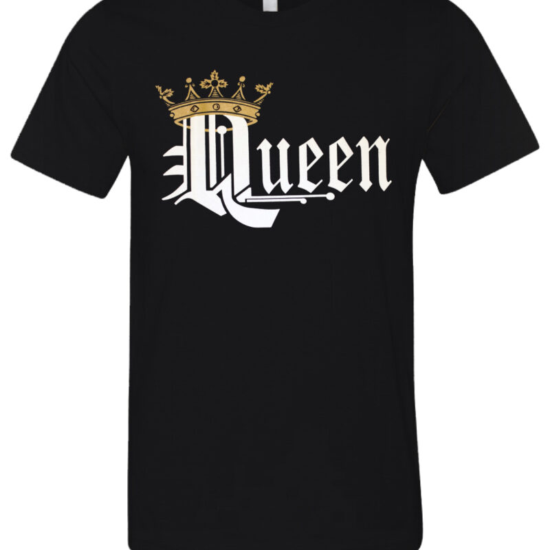 Queen Couple Funny Family Printed Urban Graphic Cotton T-Shirt