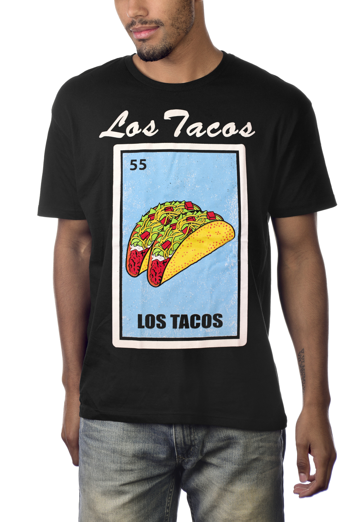 Popular Loteria Mexican Bingo Art Inspired Los Tacos Men’s T-Shirt ...